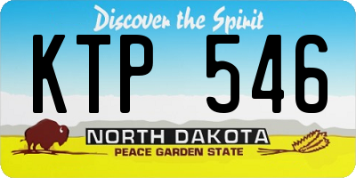 ND license plate KTP546
