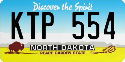 ND license plate KTP554