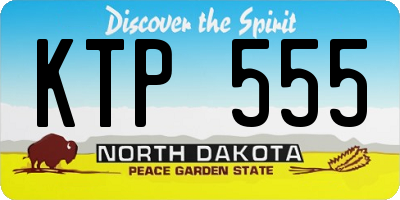 ND license plate KTP555