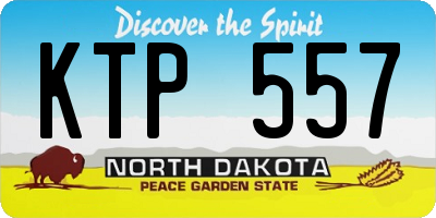 ND license plate KTP557