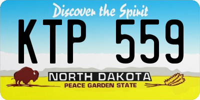 ND license plate KTP559