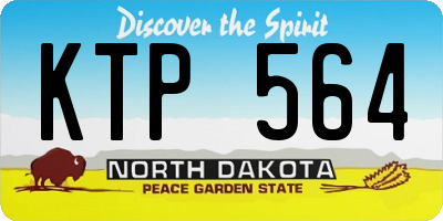 ND license plate KTP564