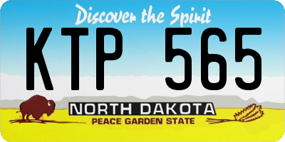 ND license plate KTP565