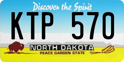 ND license plate KTP570