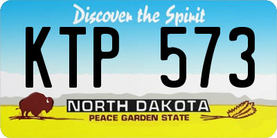 ND license plate KTP573