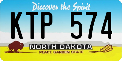ND license plate KTP574