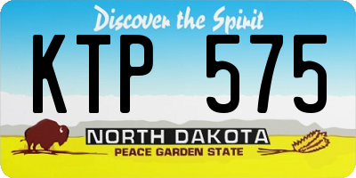 ND license plate KTP575