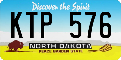ND license plate KTP576