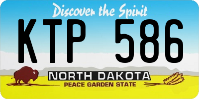 ND license plate KTP586