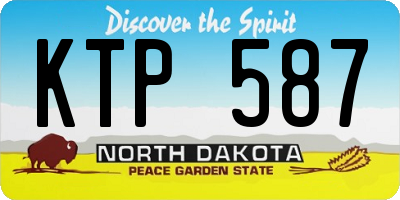 ND license plate KTP587