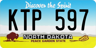 ND license plate KTP597