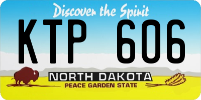 ND license plate KTP606