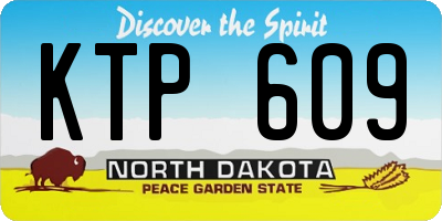 ND license plate KTP609
