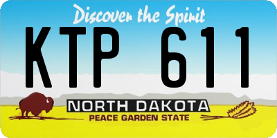 ND license plate KTP611