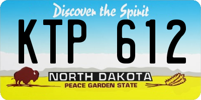 ND license plate KTP612
