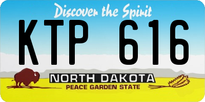 ND license plate KTP616