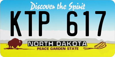ND license plate KTP617