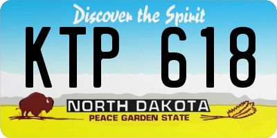 ND license plate KTP618