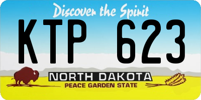 ND license plate KTP623