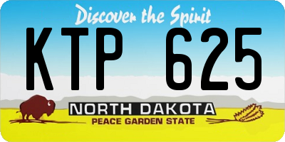 ND license plate KTP625