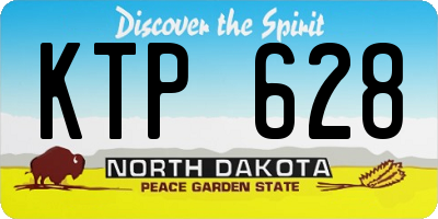 ND license plate KTP628