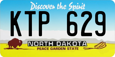 ND license plate KTP629