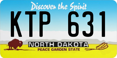 ND license plate KTP631