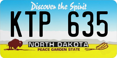 ND license plate KTP635