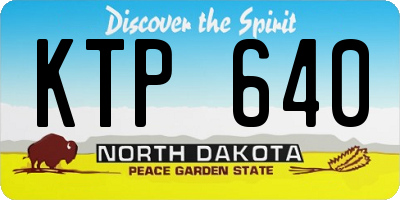 ND license plate KTP640