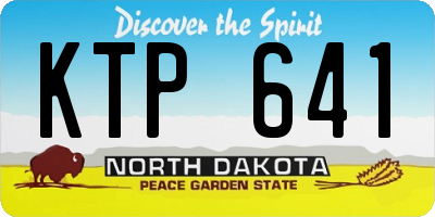 ND license plate KTP641