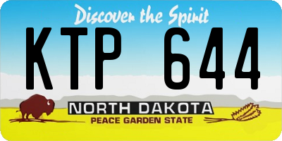 ND license plate KTP644
