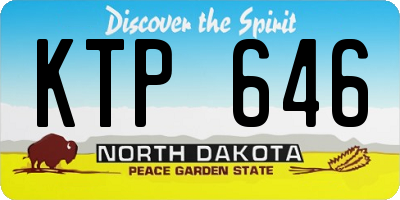 ND license plate KTP646