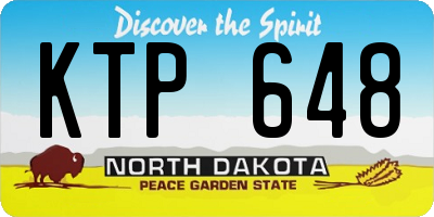 ND license plate KTP648