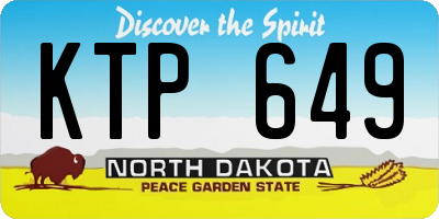 ND license plate KTP649
