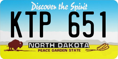 ND license plate KTP651