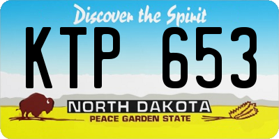 ND license plate KTP653