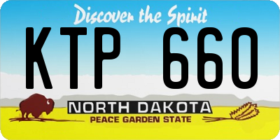 ND license plate KTP660