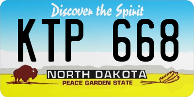 ND license plate KTP668