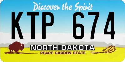 ND license plate KTP674