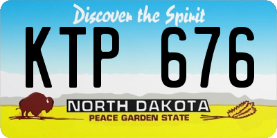 ND license plate KTP676