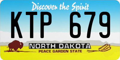 ND license plate KTP679