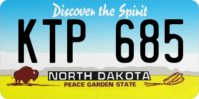 ND license plate KTP685