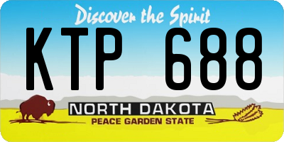ND license plate KTP688
