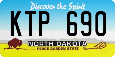 ND license plate KTP690
