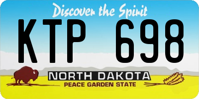 ND license plate KTP698