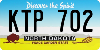 ND license plate KTP702