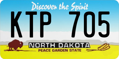 ND license plate KTP705