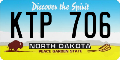 ND license plate KTP706