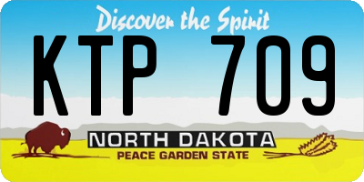 ND license plate KTP709