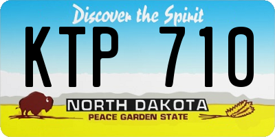 ND license plate KTP710